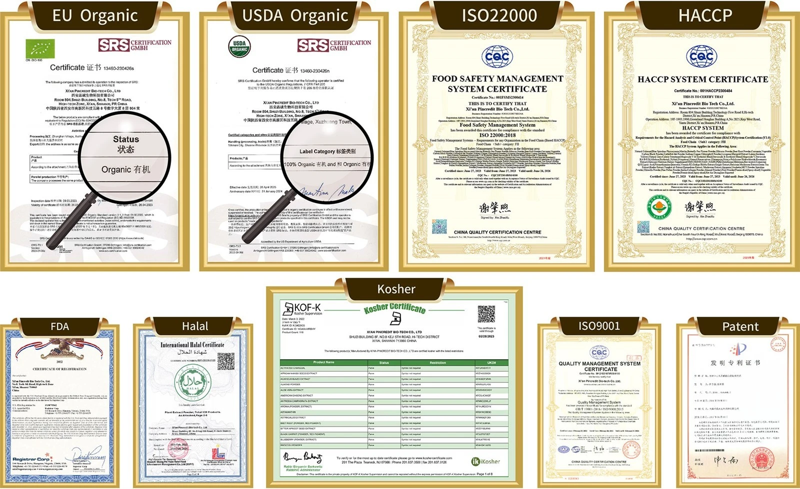 Certificates